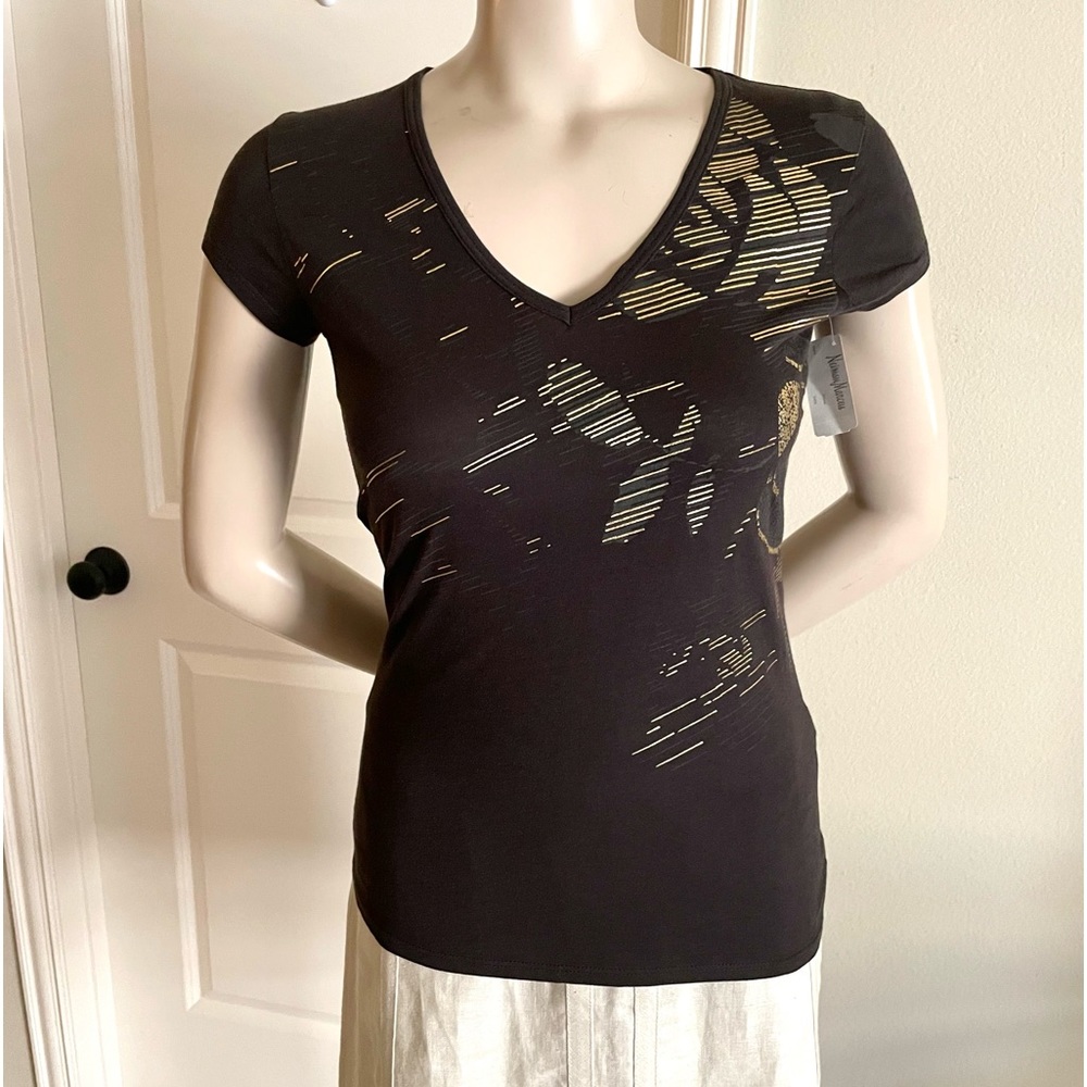 NWT Tahari Women’s Stretchable Cotton Top XS $78